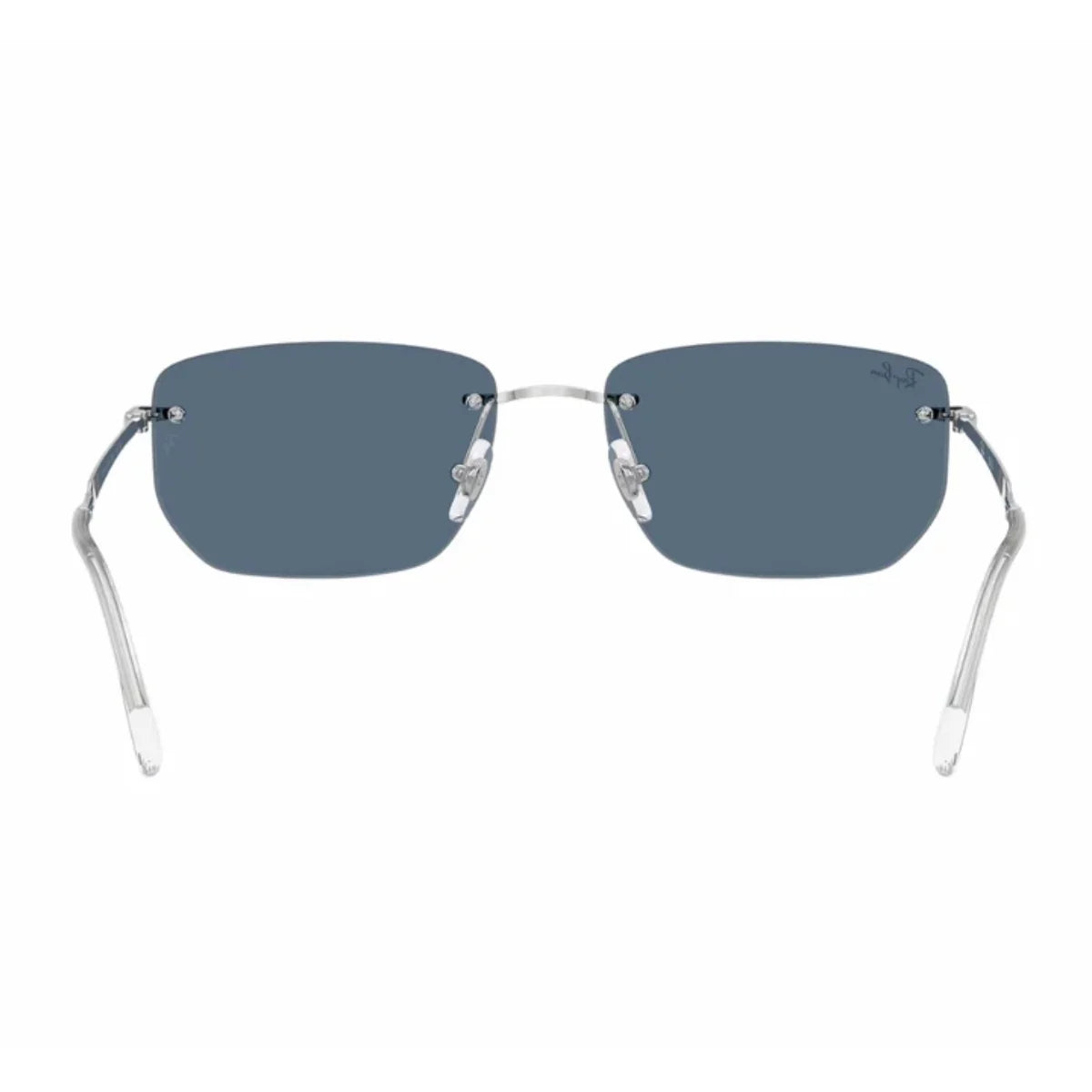 Rayban silver rimless frame sunglasses RB 3768 003/80 at Optorium.