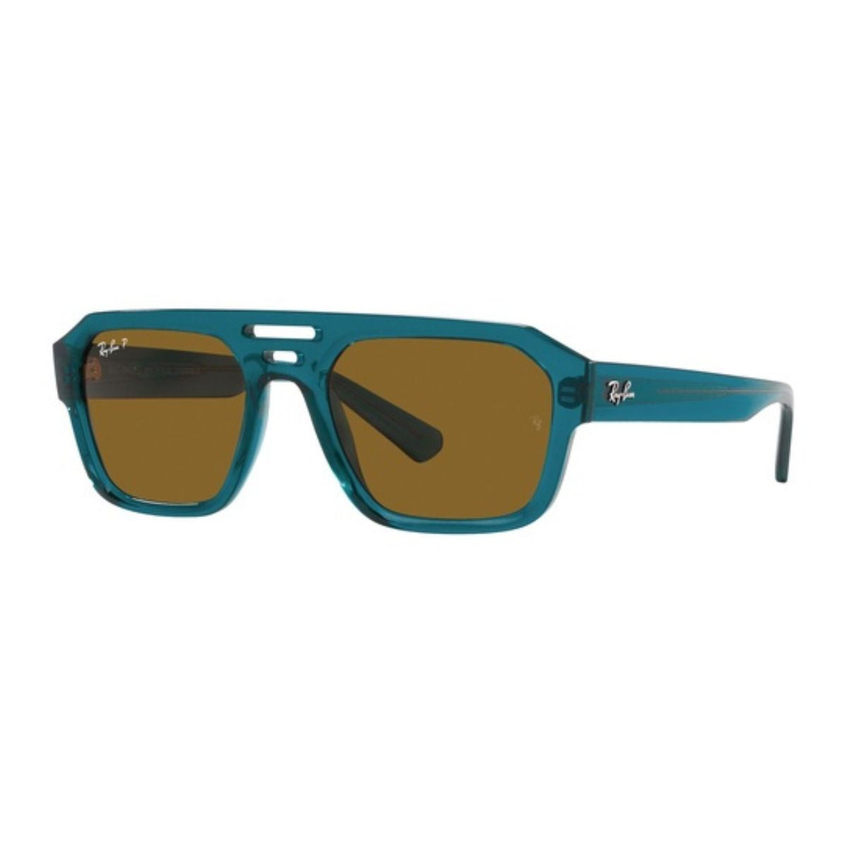 Ray-Ban blue color acetate frame sunglasses with polarization, perfect for men’s branded sunglasses and stylish goggles. Shop now online at Optorium.