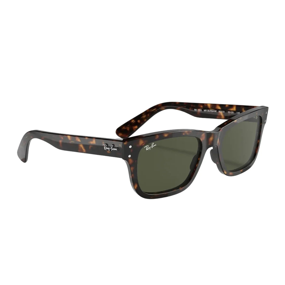 Trendy Rayban Mr BurBank RB2283 902/31 Havana color sunglasses for men & women. Iconic wayfarer Rayban shades combining comfort, fashion, and UV protection eyewear at Optorium.