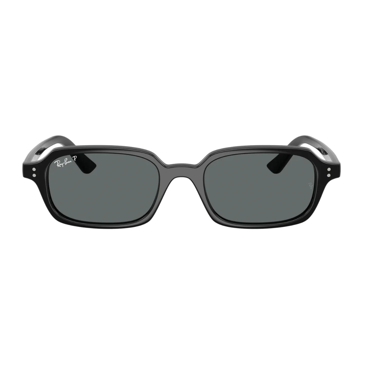 Ray-Ban shades for unisex RB 4455 6677 black polarized rectangle sunglasses – Optorium
