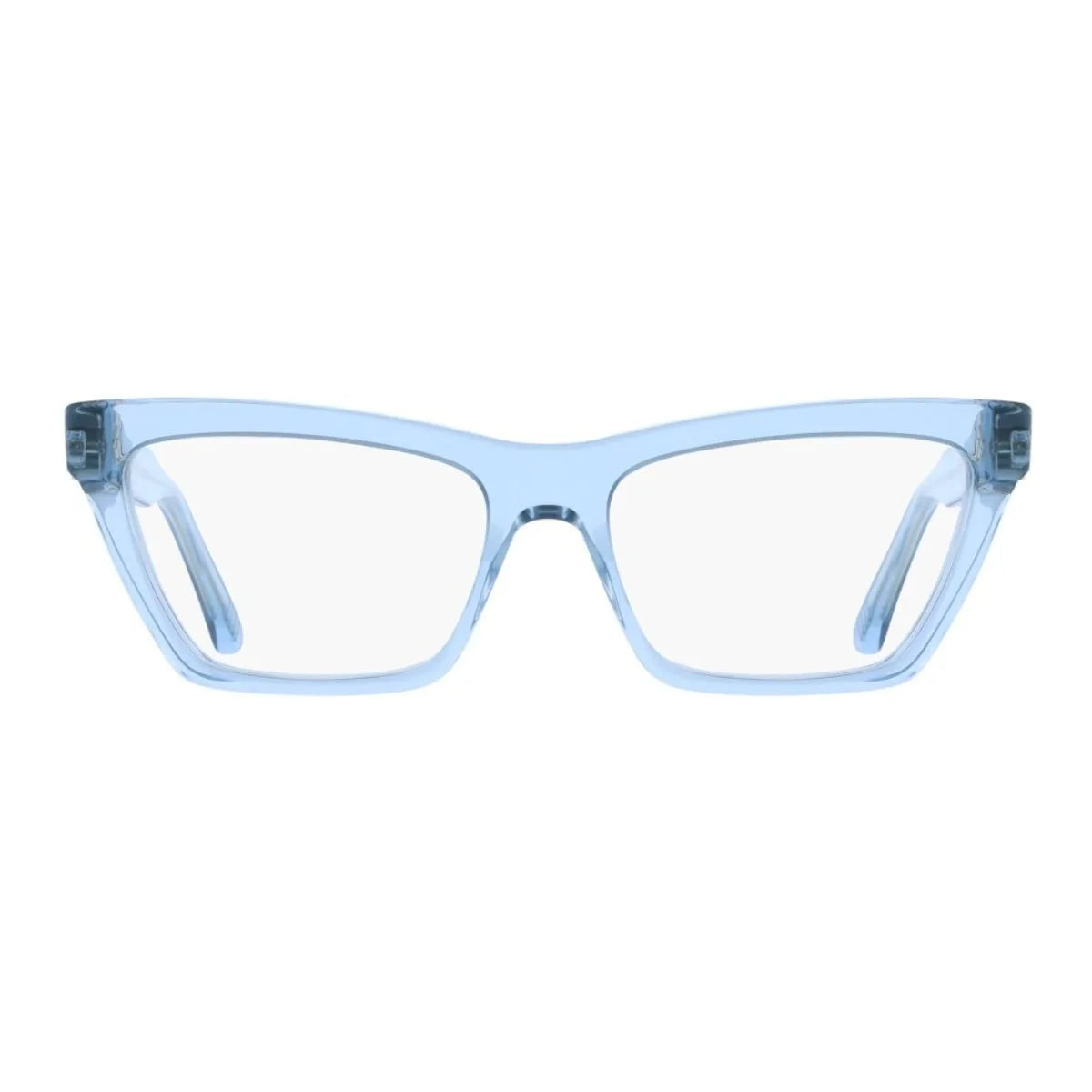 Shop Salvatore Ferragamo Frame SF 3021 450. Stylish transparent azure Ferragamo women’s eyeglasses with cat eye design. Premium Ferragamo glasses frame collection online at Optorium.
