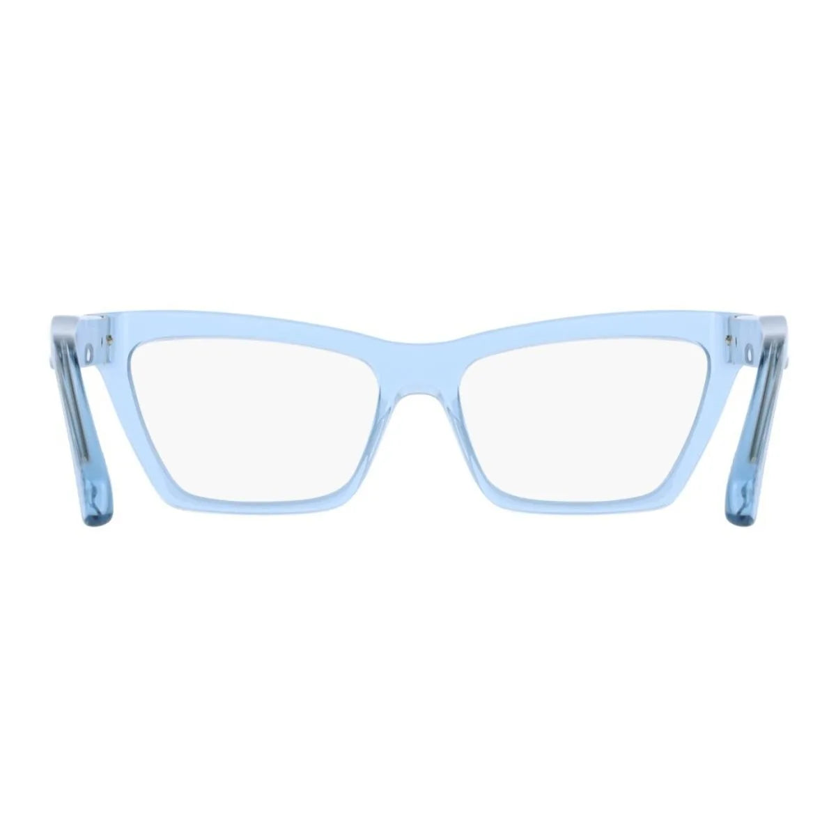 Buy Salvatore Ferragamo frame SF 3021 450 online. Beautiful transparent azure Ferragamo glasses frame for women with cat eye style. Shop branded Ferragamo eyewear frames at Optorium.