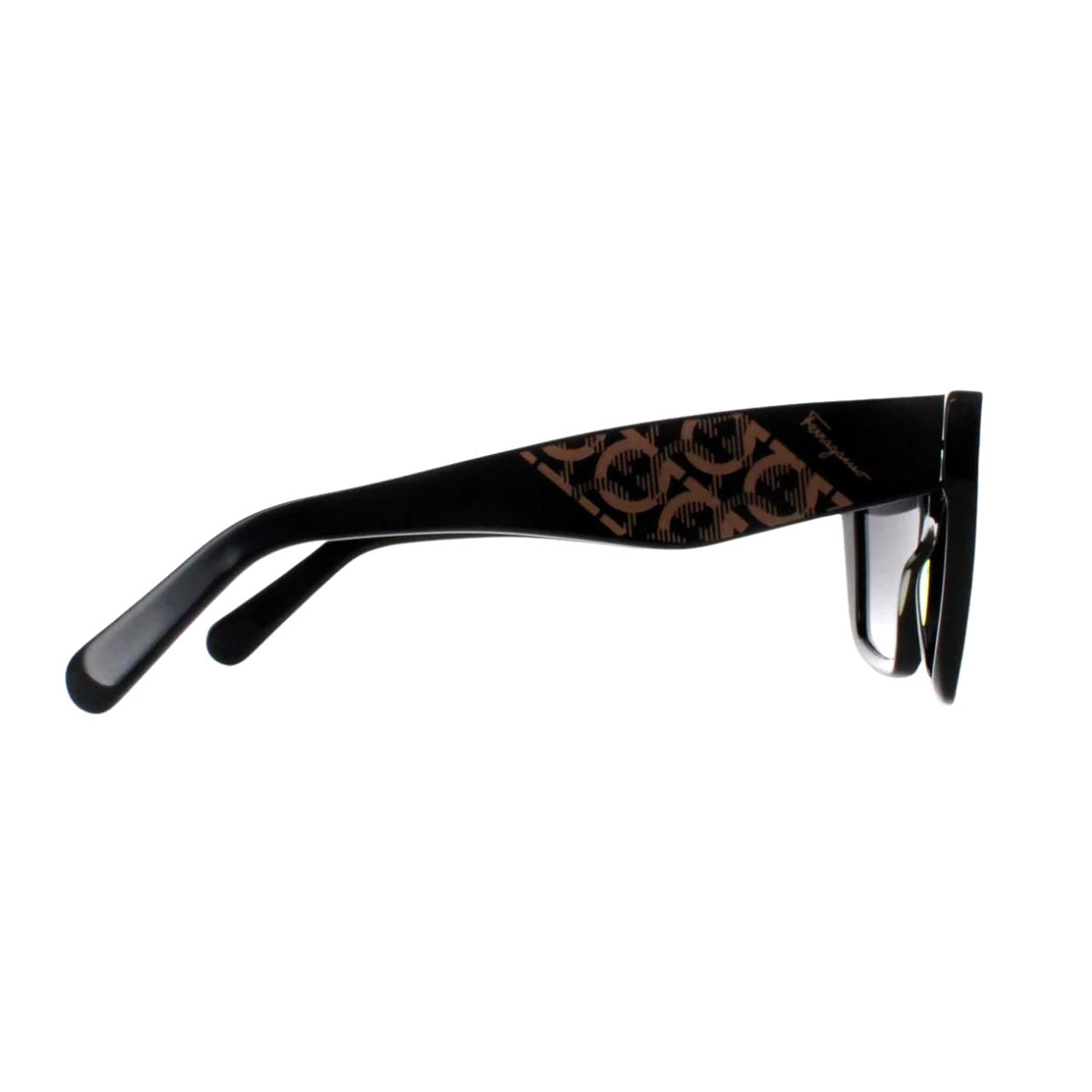 "Trendy Salvatore Ferragamo SF1081SE 001 black cat-eye sunglasses, designed for elegance and style, now available online at Optorium Secunderabad, Kukatpally & more."