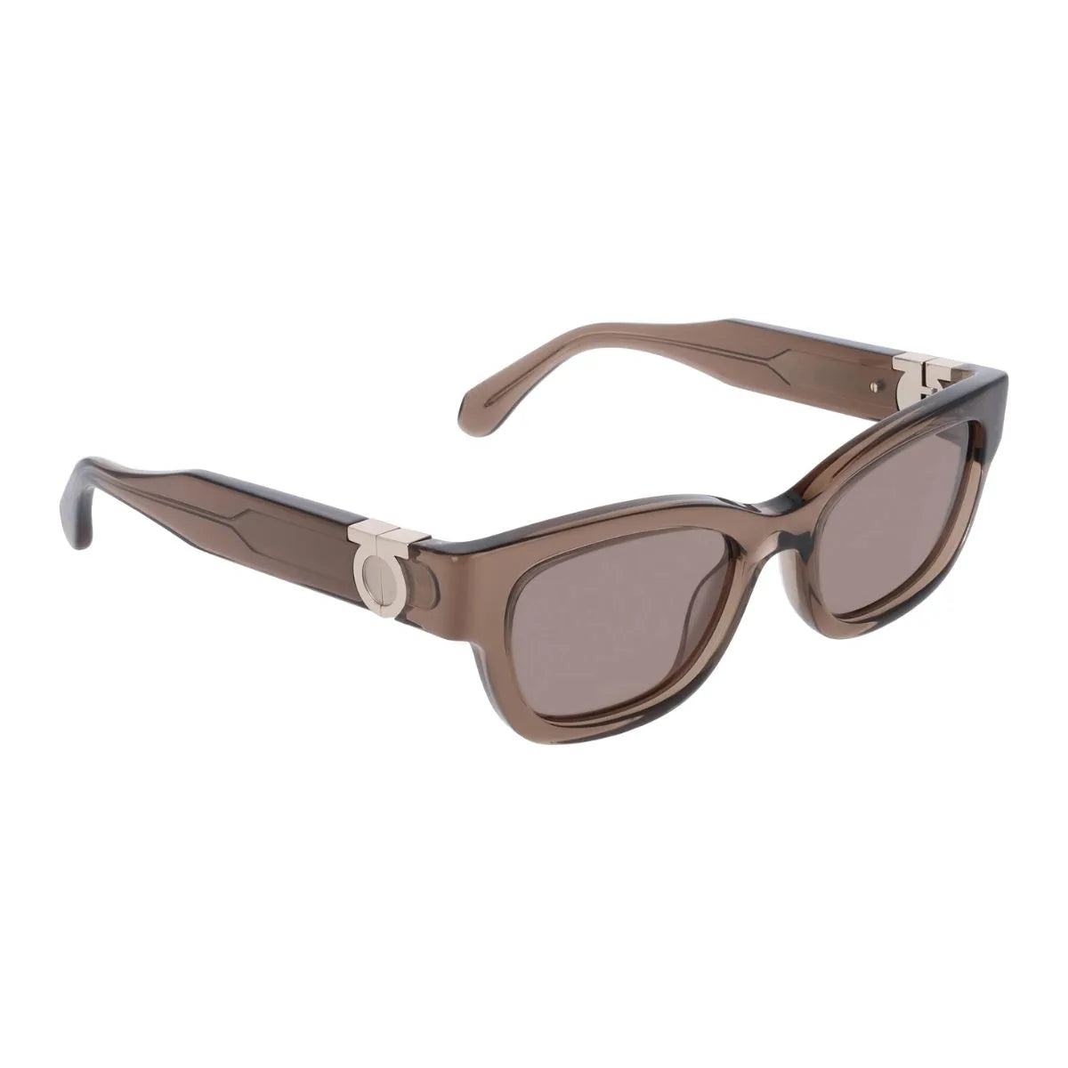 Buy Ferragamo sunglasses women's collection. Stunning brown Square Salvatore Ferragamo Sunglass SF 2067S 232 with UV protection. Trendy luxury fashion shades at Optorium.