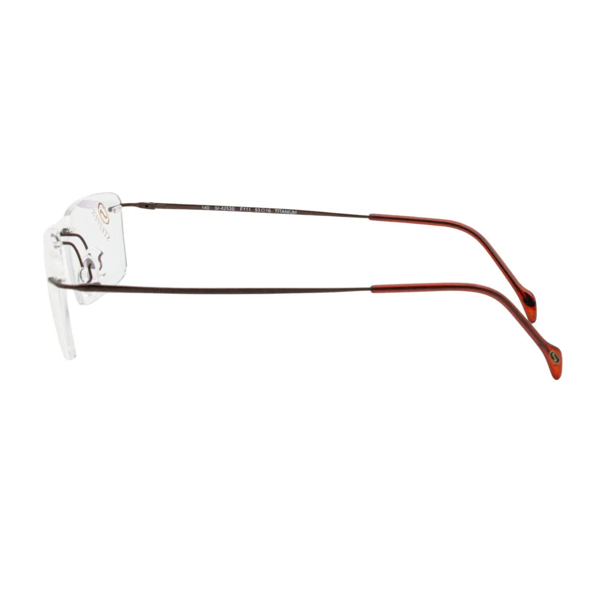 Explore Stepper Rimless Eyewear Frame SI-4253B F111. Stylish stepper optical frame for men in Black color, durable and elegant stepper spectacles titanium build at Optorium.