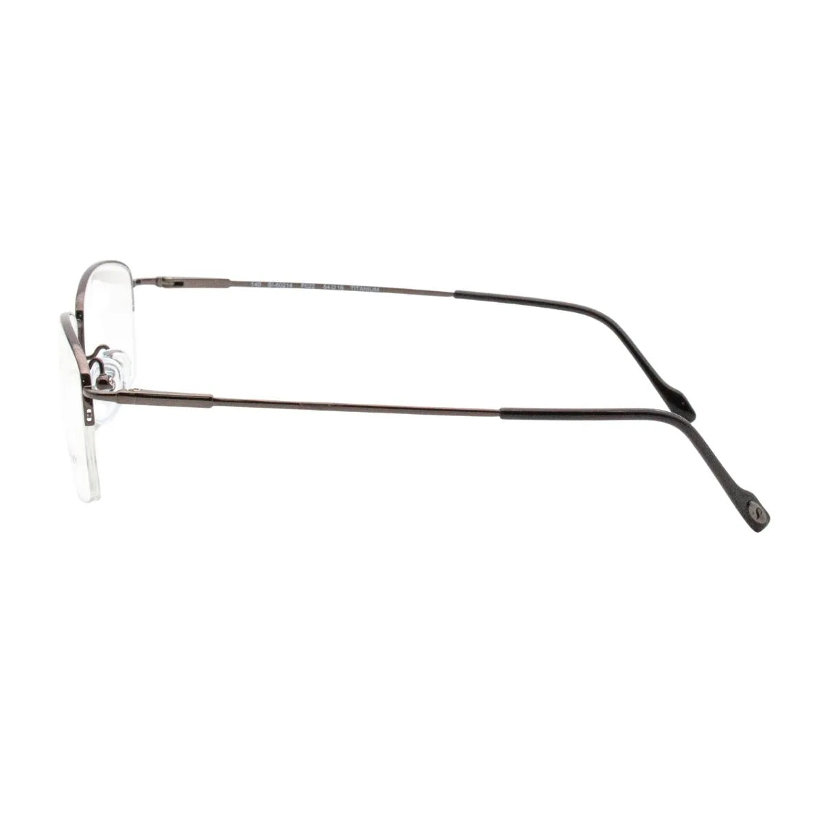 Discover Stepper eyewear frames SI-60214 F022 in Gun Metal titanium design. Modern half rim Stepper glasses titanium crafted for men seeking durable optical frame style at Optorium.