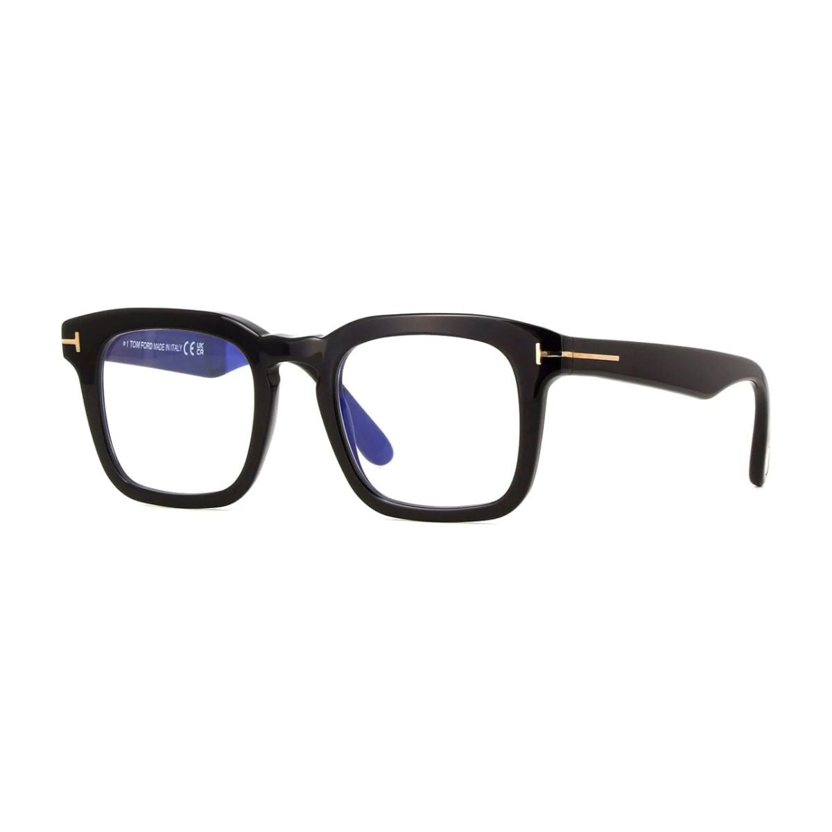 "Stylish Tom Ford TF 6025 B black square eyeglasses, perfect choice online at Optorium."
