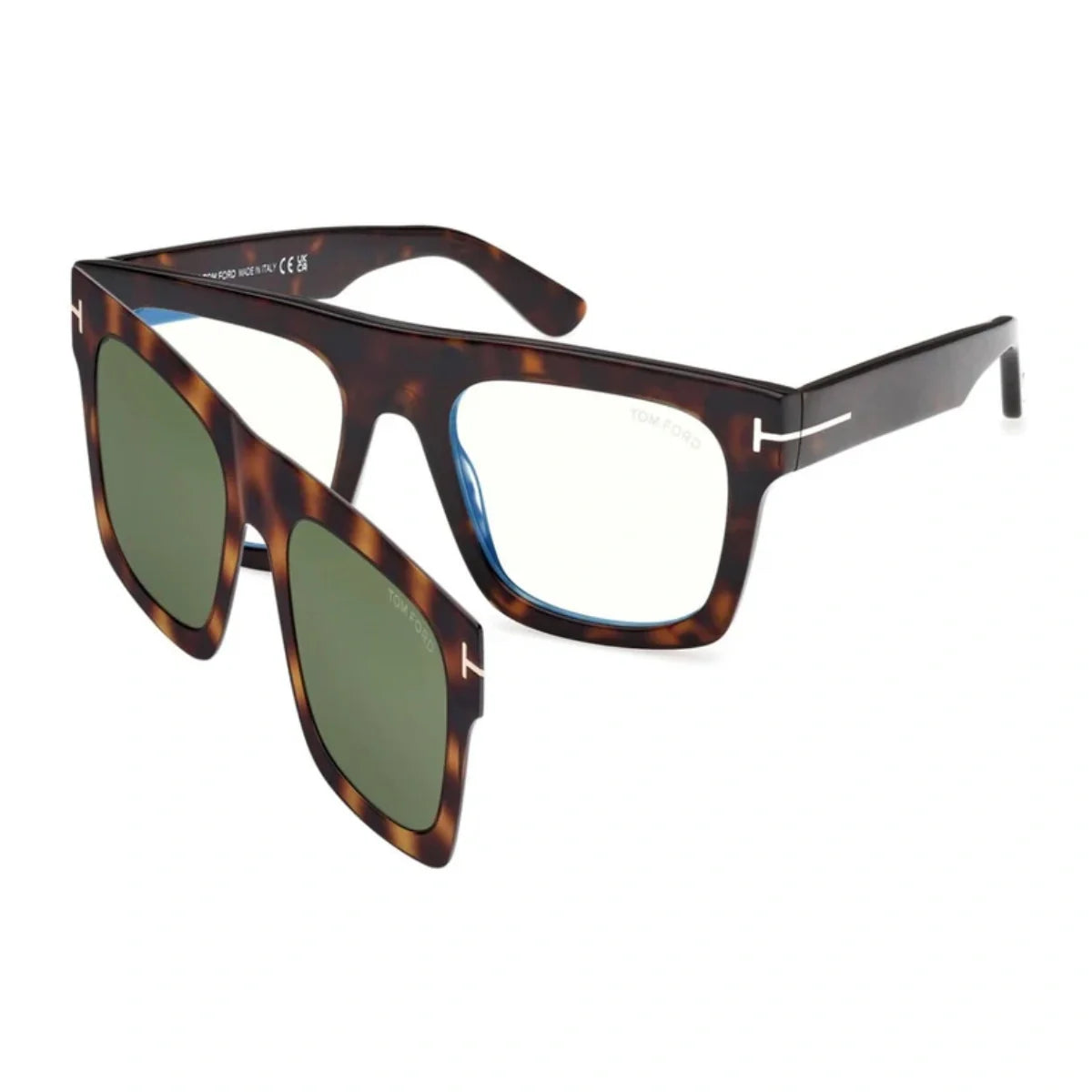 Tom Ford TF 6068-B 052 clip-on optical frame made in Italy at Optorium India