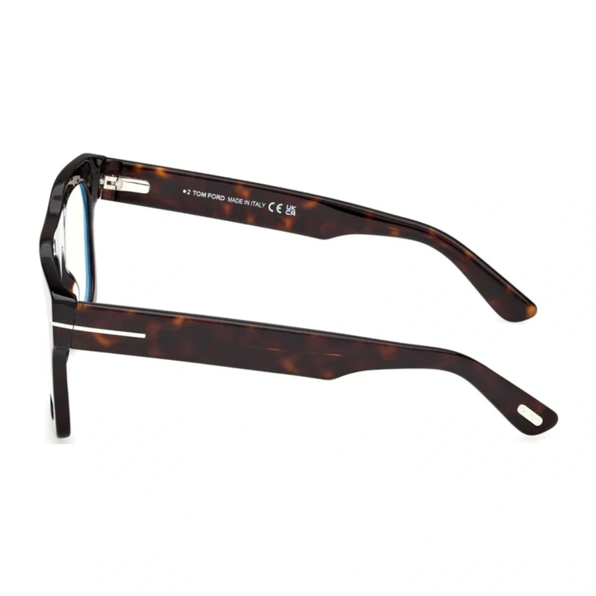 Tom Ford TF 6068-B 052 black clip-on square eyeglasses at Optorium