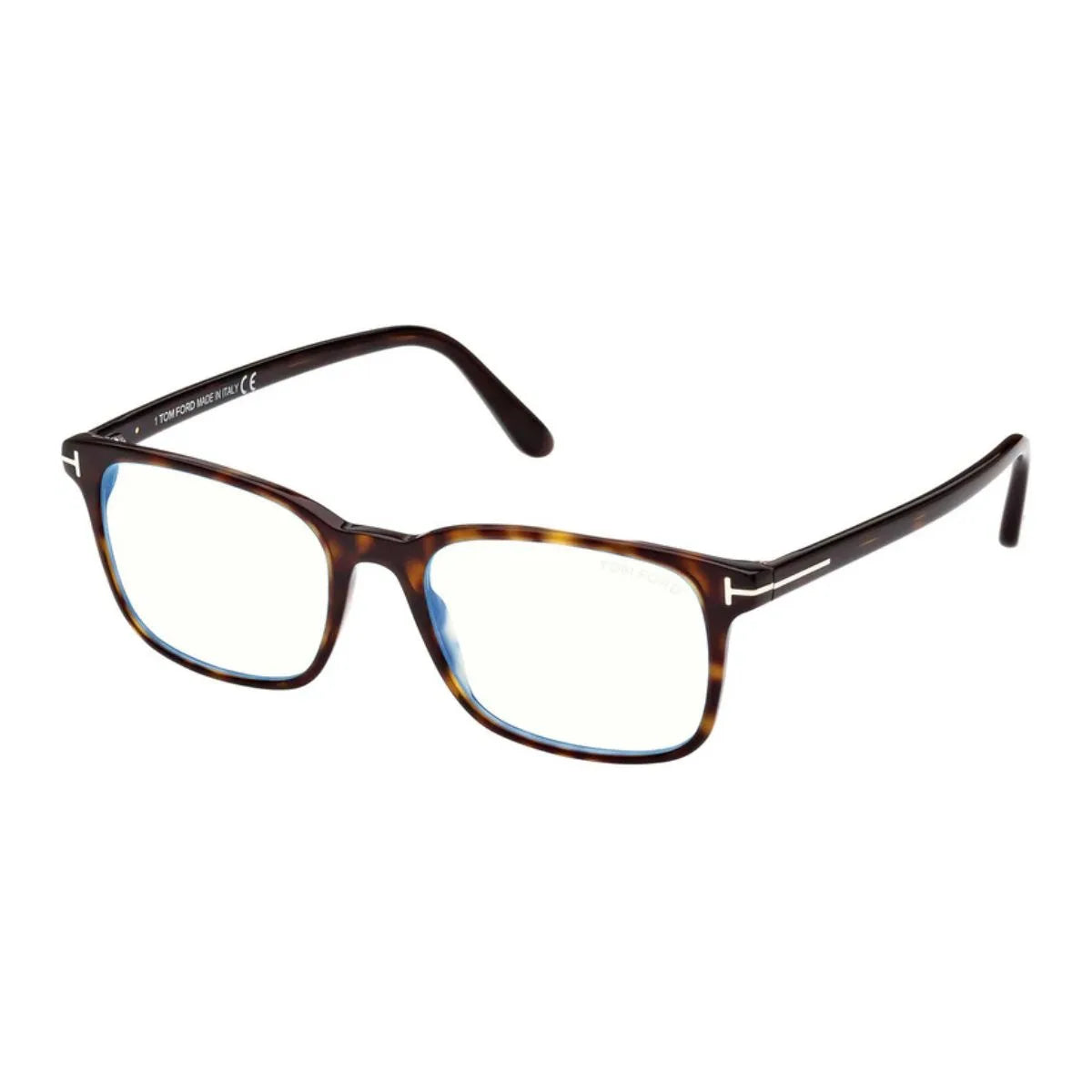Tom Ford ECO Frame TF5831-B 052, Havana color square optical frame. Shop Tom Ford men’s eyeglasses, fashionable Tom Ford spectacles, and eyewear frames at Optorium.