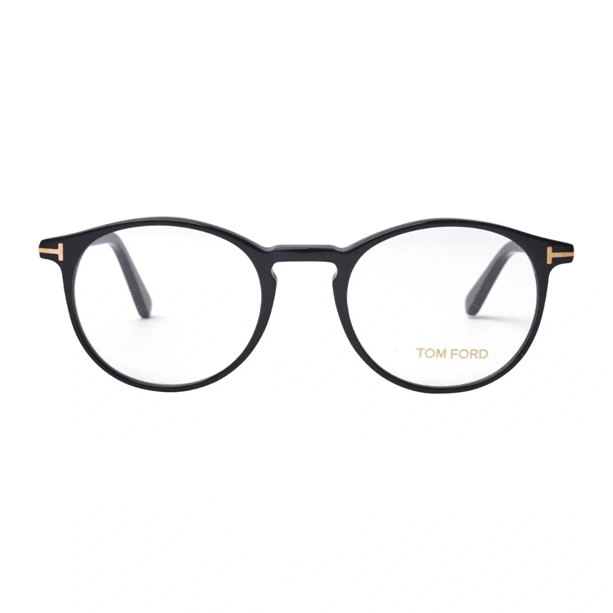 Tom Ford Frame TF 5294 001 shiny black acetate eyeglasses with round full rim design luxury designer prescription eyewear for men and women buy authentic Tom Ford optical frames online optorium