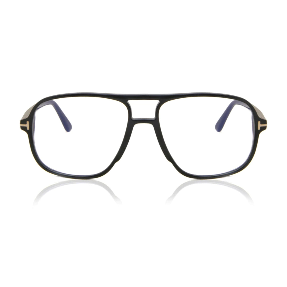 "Tom Ford TF5737?B 001 shiny black acetate optical frame – full?rim square designer eyewear-optorium"