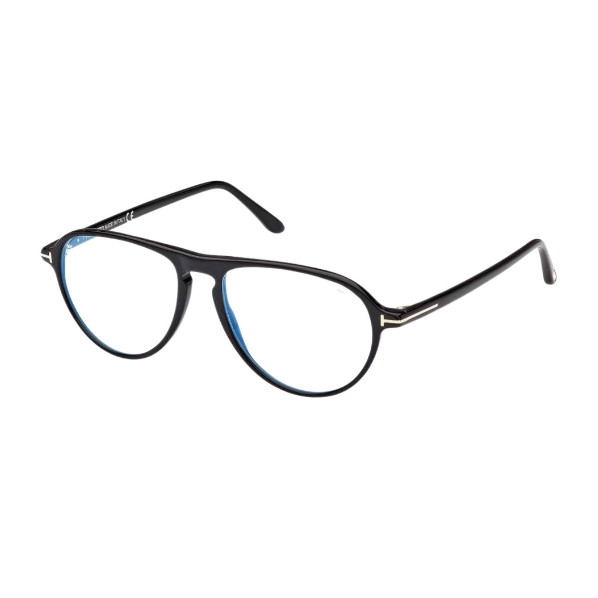 Shop authentic Tom Ford 5869-B 001 black eyeglass frames, top trending designer eyewear for men with sleek full-rim acetate design, available now at optorium.