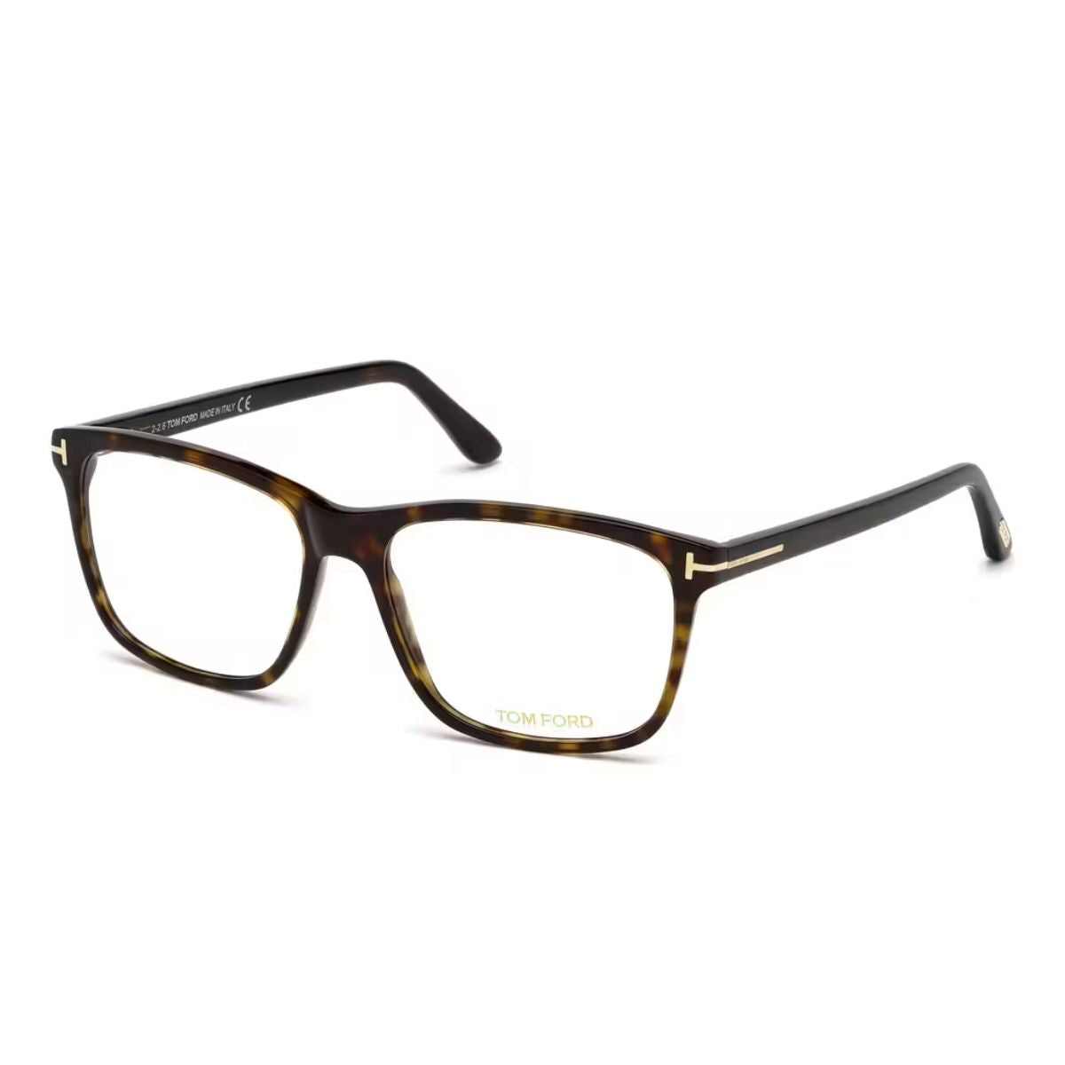 "Tom Ford TF 5479 052 frame, stylish square-shaped Havana optical glasses for men, available online at Optorium."