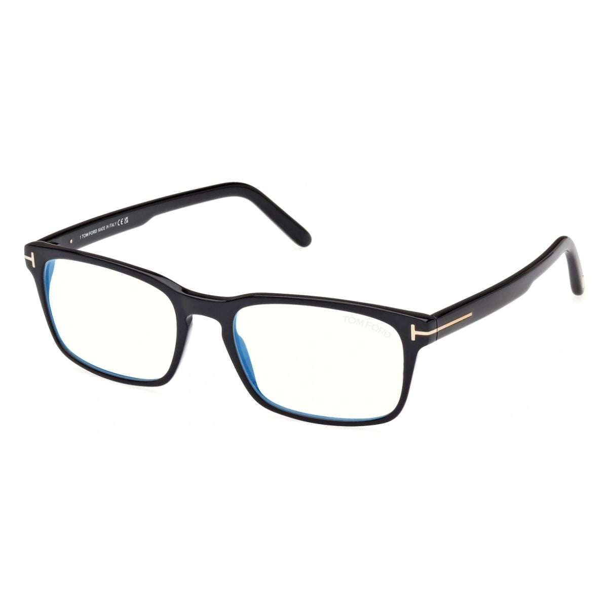 "Tom Ford TF 5938 001, black rectangle glasses for men, Optorium."