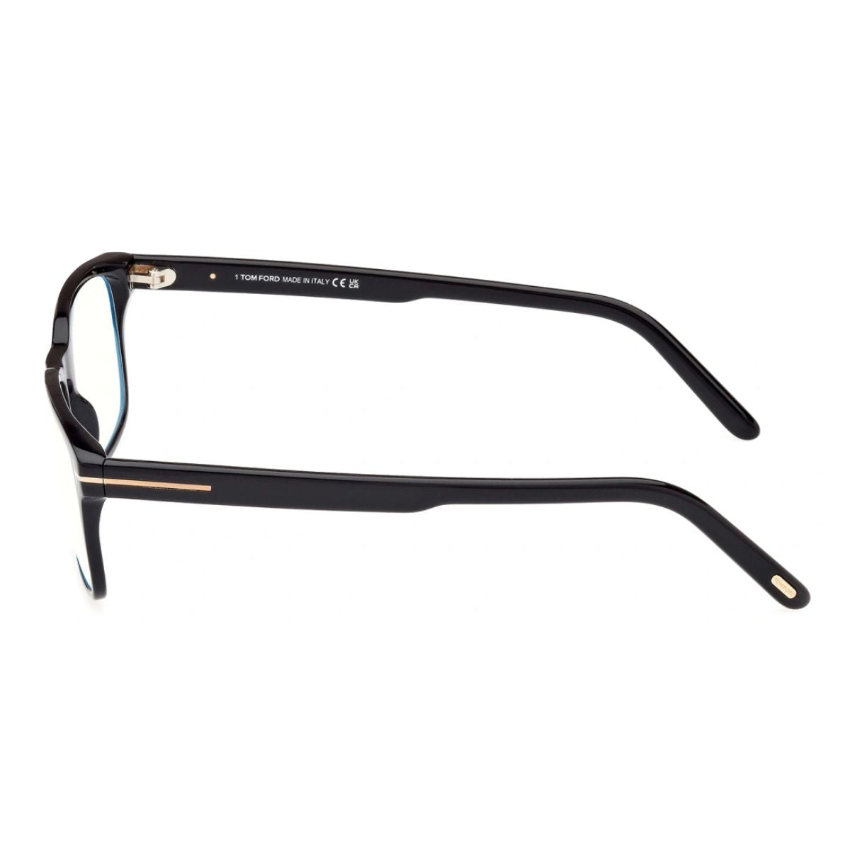 "Black rectangle men's glasses, Tom Ford TF 5938 001, free shipping."