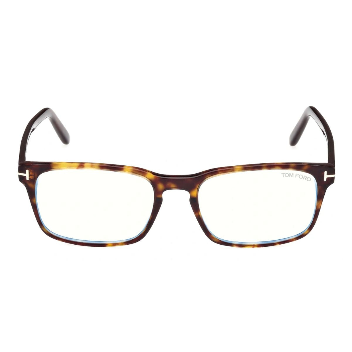 "Tom Ford TF 5938 052 optical glasses for men with a rectangular shape and Havana color frame, available at Optorium with free shipping across India."