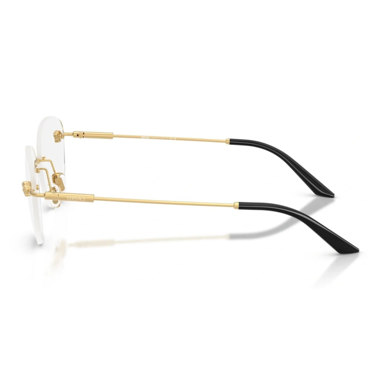 "Versace 1305 1002 gold metal eyeglasses for women with luxury detailing and Medusa temples Optorium"
