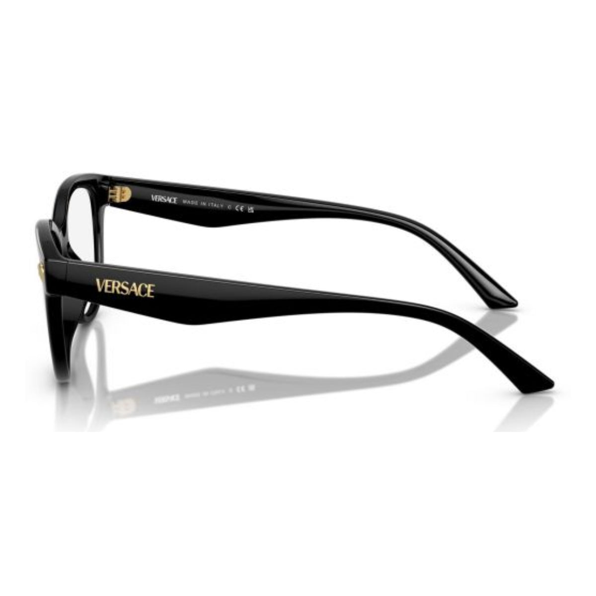 Premium Versace 3365U GB1 prescription-ready eyeglasses for men with black acetate frame and logo detailing Optorium
