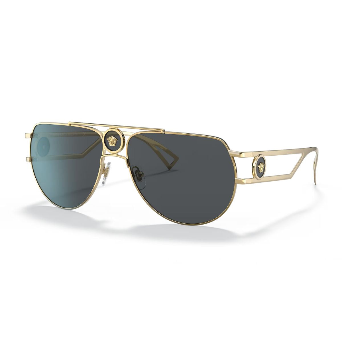 "Gold Versace Aviator UV Protection Sunglasses for Men | Optorium"