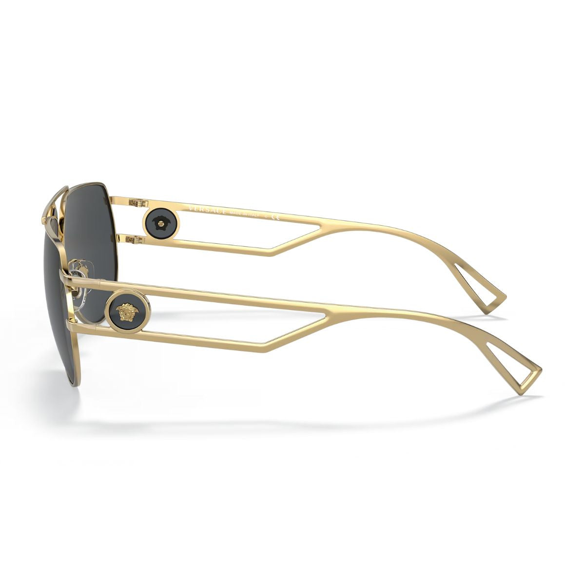 "Stylish Versace VE 2225 Gold Aviator Sunglasses for Men | Optorium"