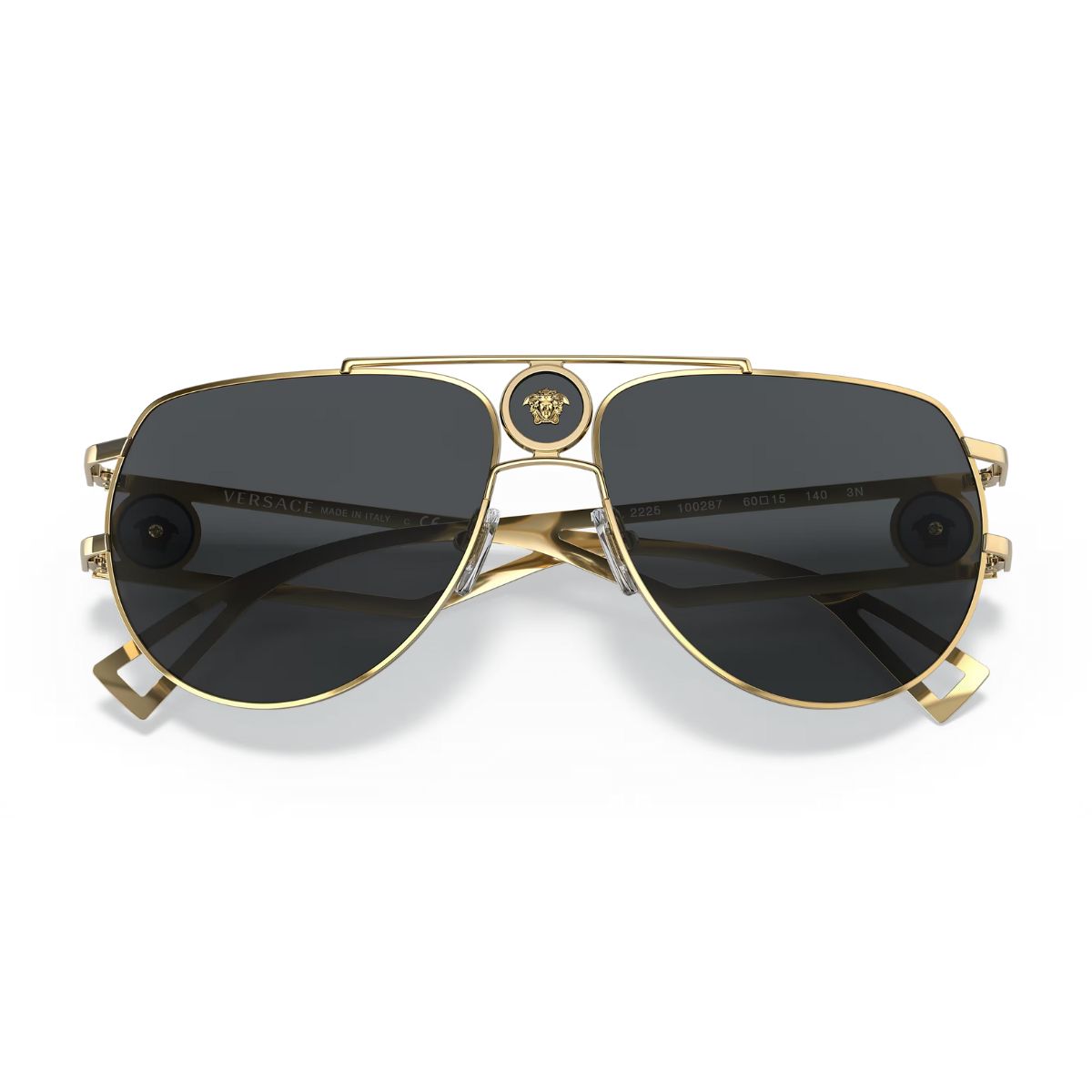 "Premium Versace Aviator Sunglasses 2225 for Men Gold | Optorium"