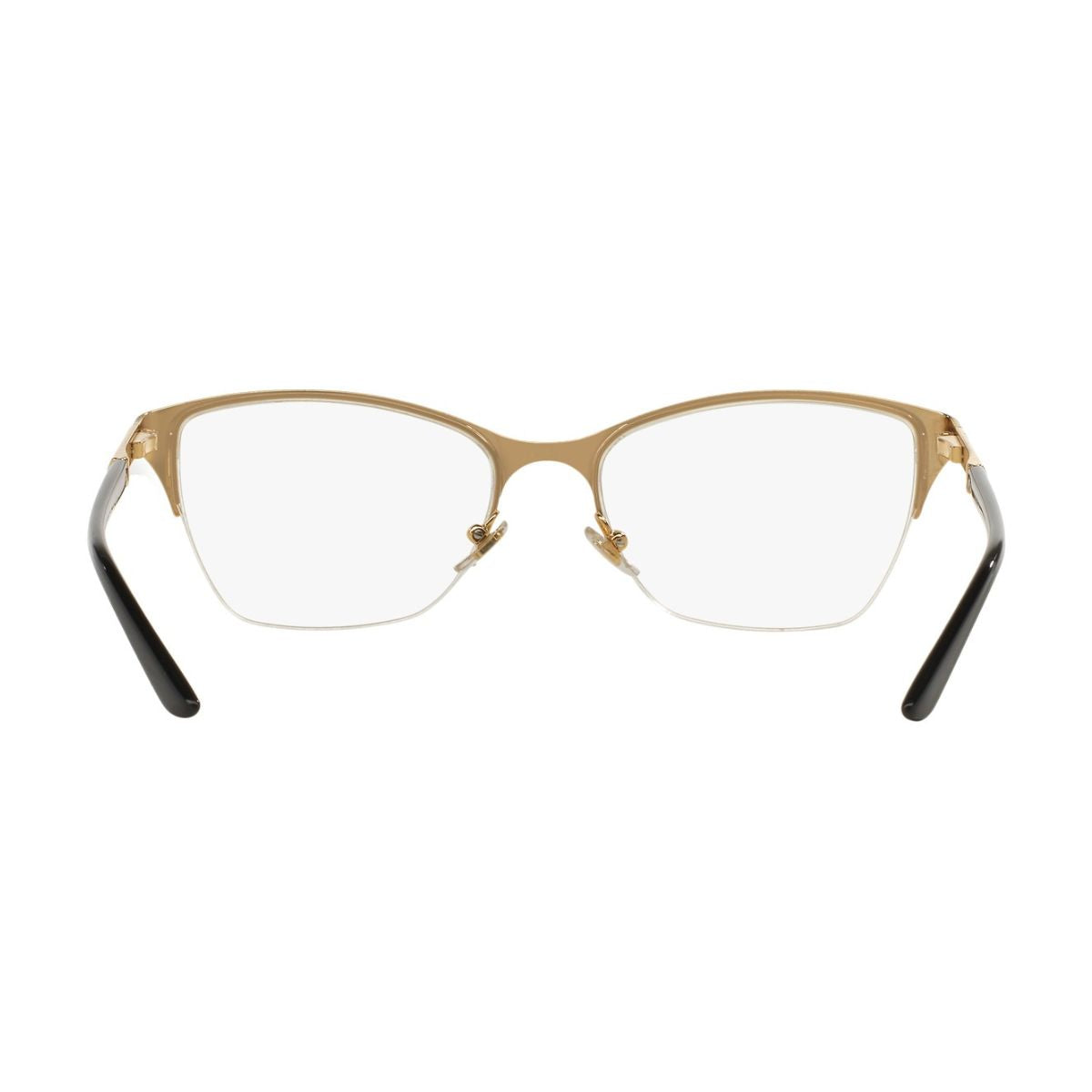 "Versace 1218 1342 women’s half-rim frame combines everyday comfort and elegance, online at Optorium."