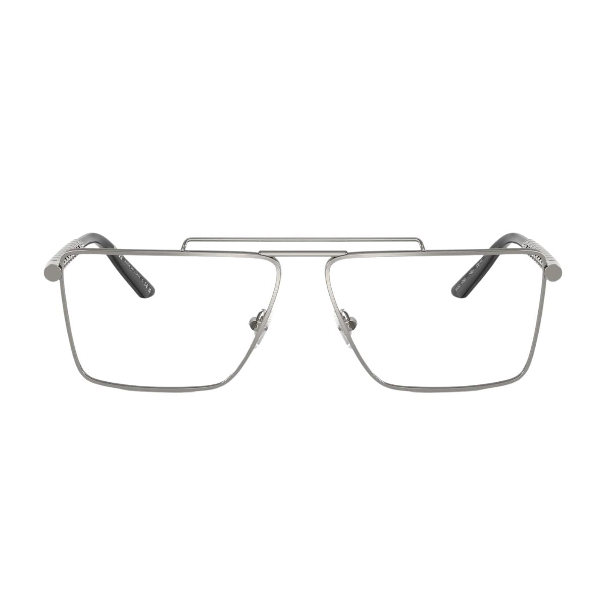 "Versace 1295 1001 gunmetal full-rim frame for men offers sleek style, online at Optorium."
