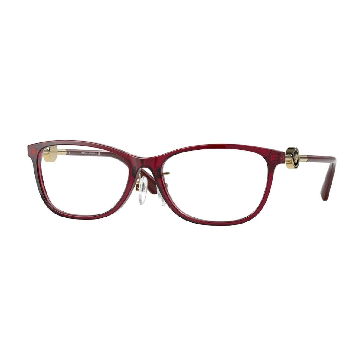 "Shop Versace 3297-D 388 Transparent Red Eyewear Frame For Women's At Optorium"