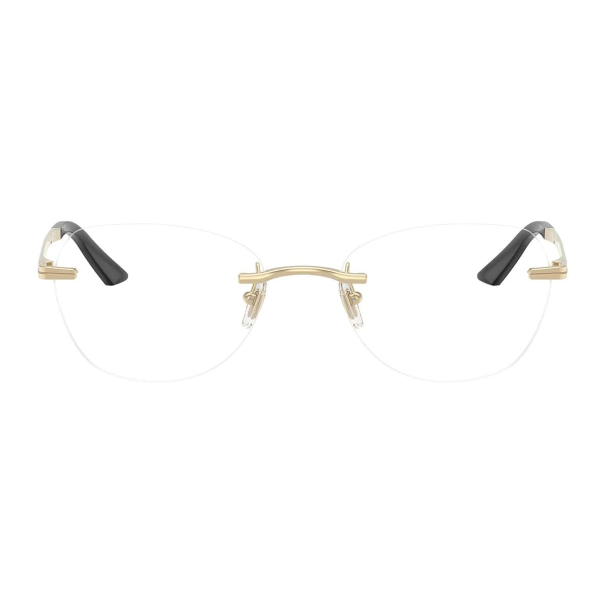
Versace 1314-D 1252 rimless eyeglasses women black and gold temples