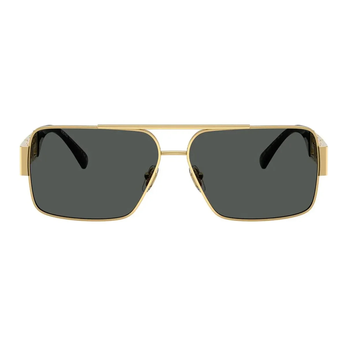 Versace rectangle Sunglass 2290 1002/87 gold color sunglasses with UV protection shades, premium Versace eyewear for men and women, shop now at optorium india.