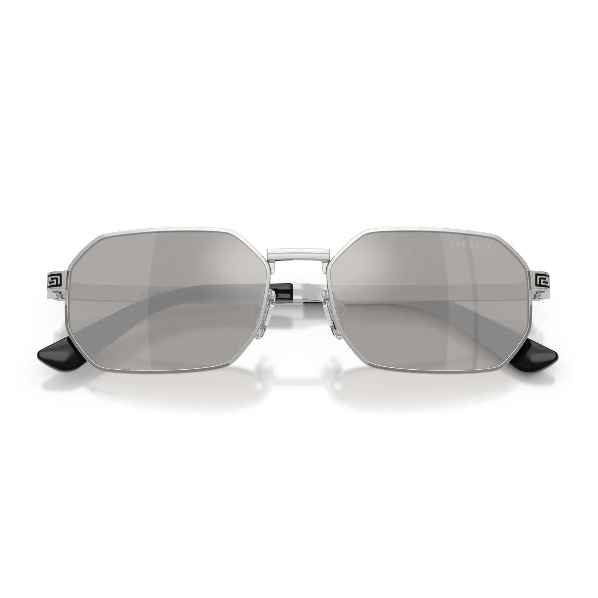Versace 2297 1000/6G sunglasses side view premium rectangle goggles at Optorium