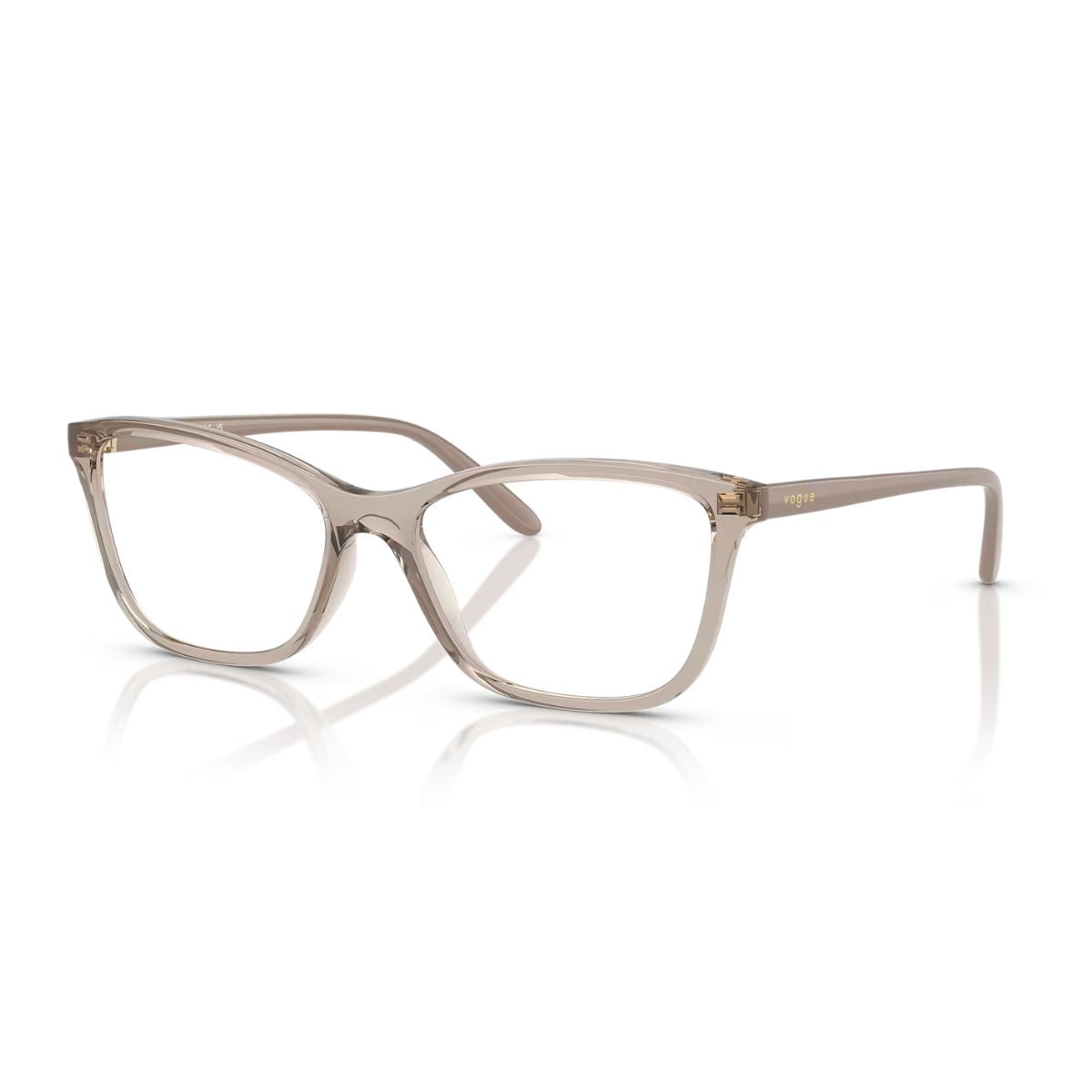 "Stylish Vogue 5603 2990 lightweight caramel frame for women online at Optorium."
