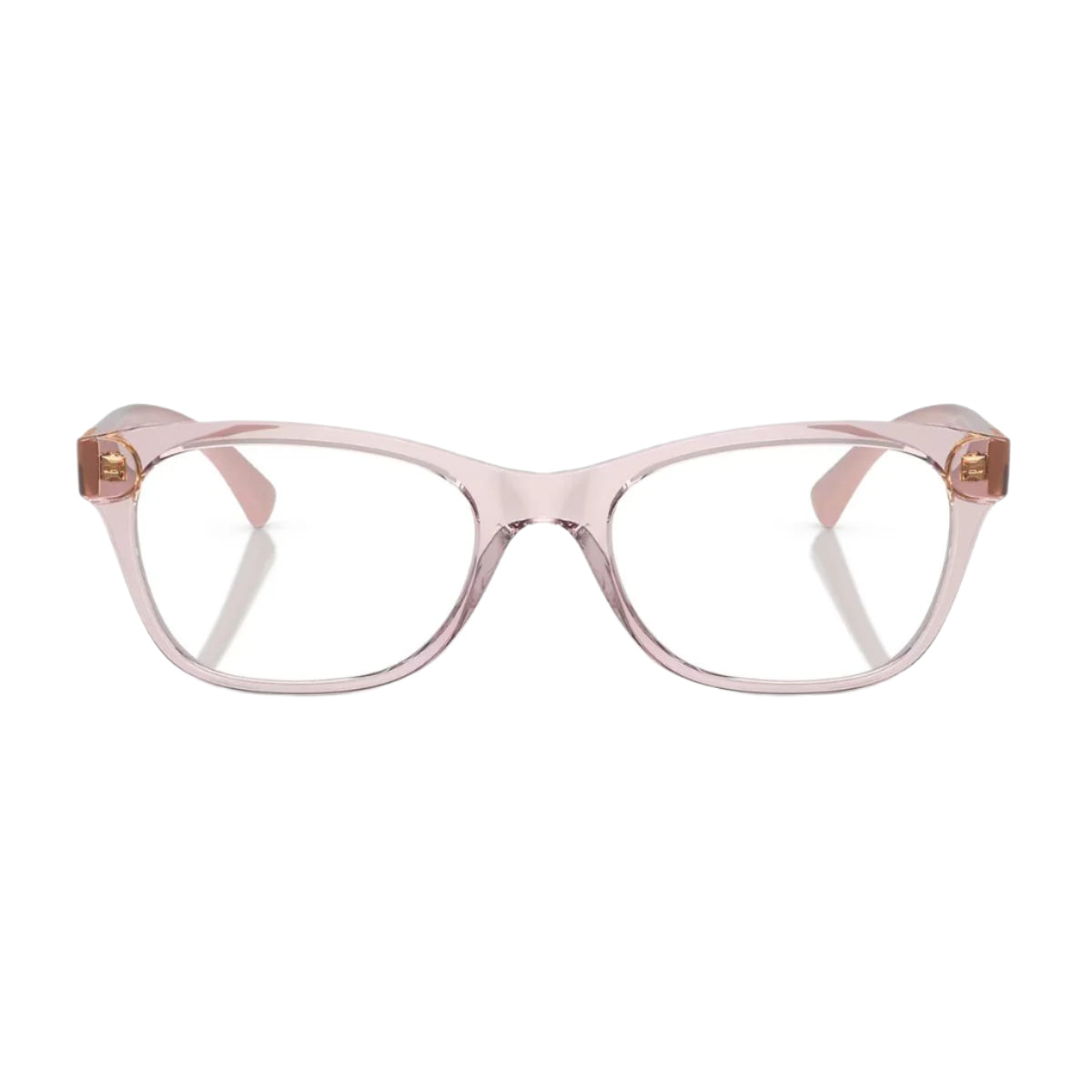 Vogue VO 5424-B 2942 eyeglasses frame for women, transparent pink cat-eye design. Available online at Optorium.
