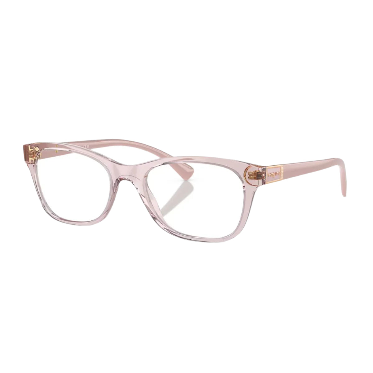 Stylish Vogue VO 5424-B 2942 frame, lightweight transparent pink cat-eye shape. Shop now at Optorium.
