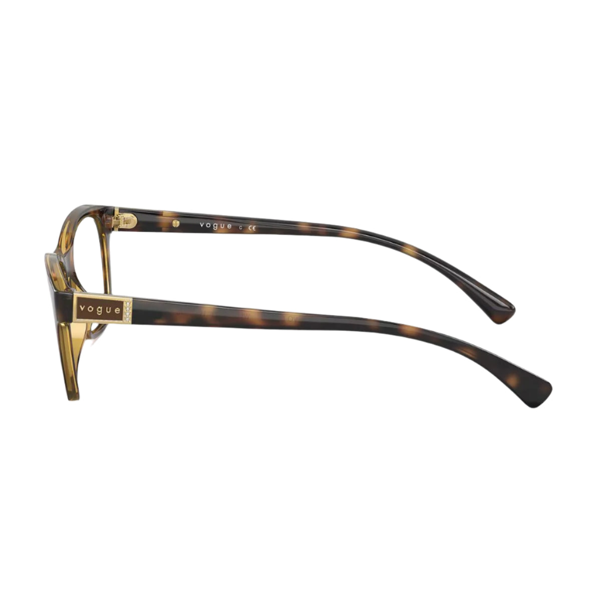 Women's Vogue VO 5424-B W656 eyeglasses frame, elegant dark Havana cat-eye design. Buy online at Optorium.
