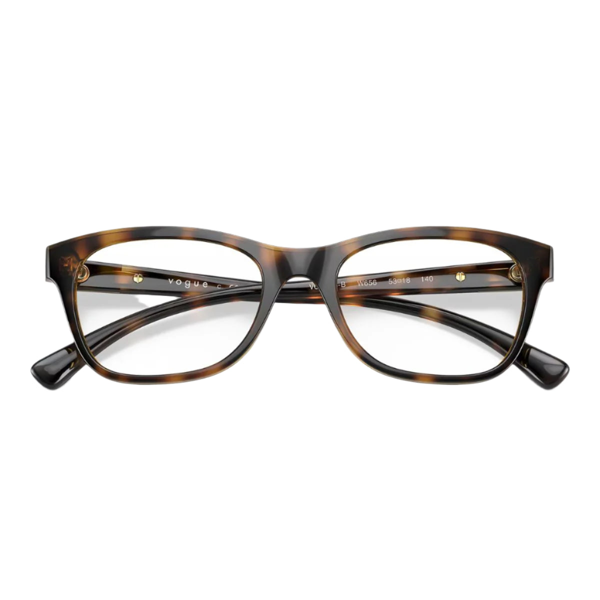 Vogue VO 5424-B W656 optical frame, lightweight and stylish dark Havana cat-eye design. Available at Optorium.
