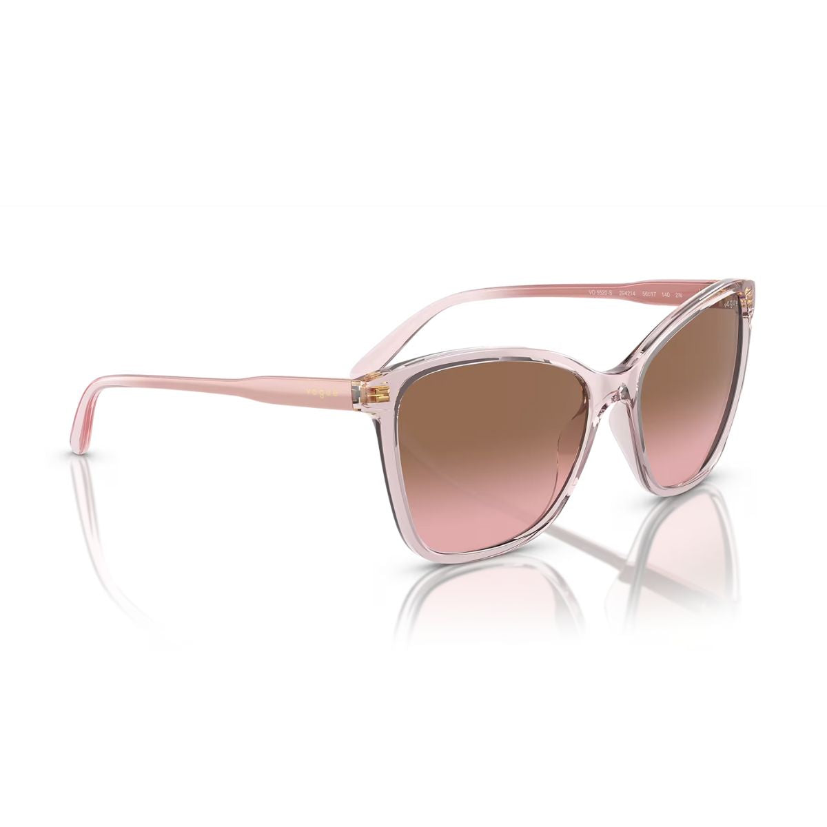 "Lightweight Vogue 5520-S 294214 pink eyewear with gradient lenses online at Optorium."
