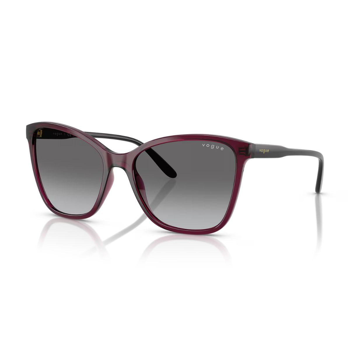 "Transparent cherry frame Vogue 5520-S 298911 stylish eyewear online at Optorium."
