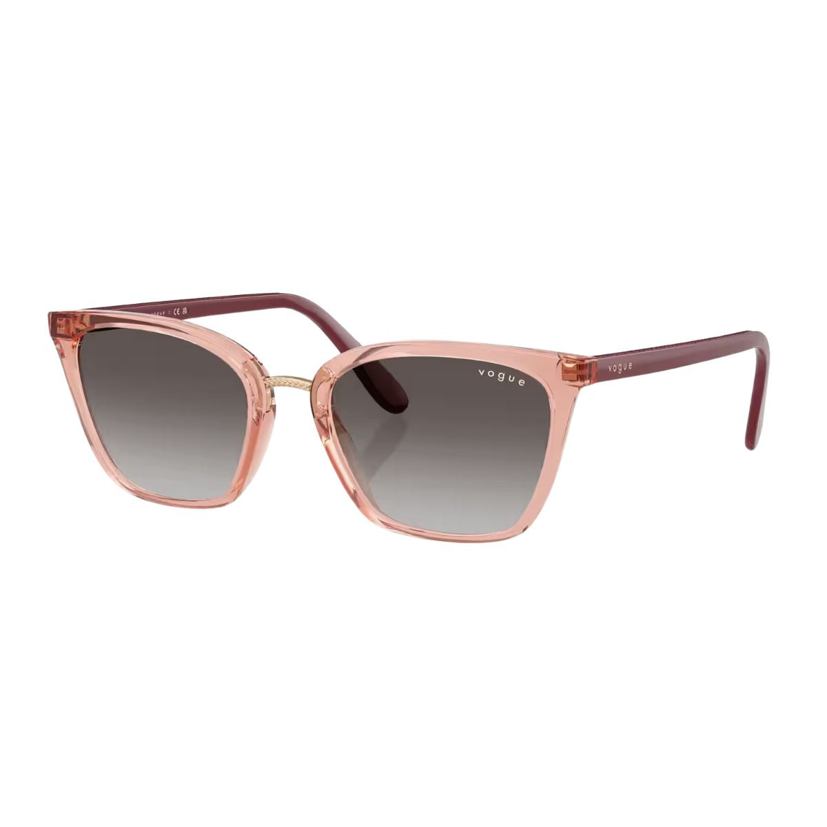 Stylish Vogue 5597-SI 28648G sunglasses, lightweight pink nylon frame and UV protection. Shop now at Optorium.
