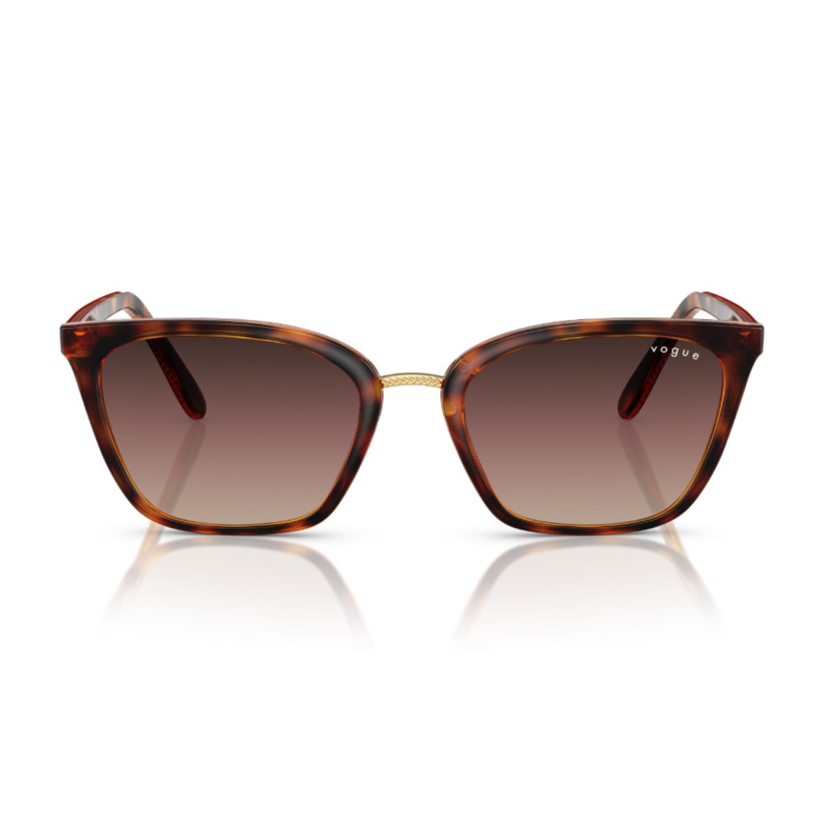 "Vogue 5597-SI W656E2 Havana sunglasses with pink gradient lenses for men online at Optorium."
