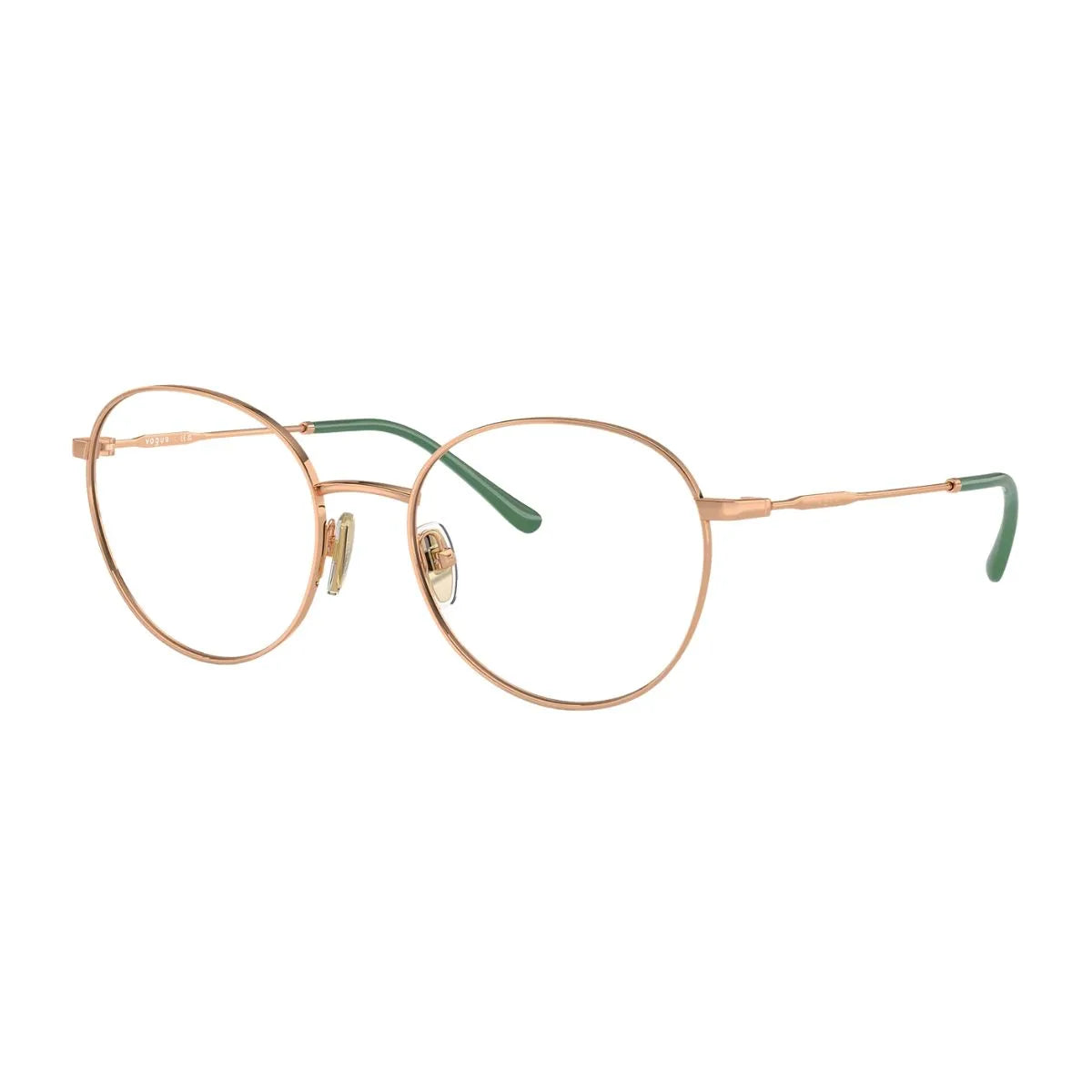 Trendy Vogue Frame VO 4280 5152 Rose Gold eyeglasses Vogue, round shape frames for women, Vogue frames women, Vogue eyewear for women, premium eyeglasses Vogue in India – Optorium.