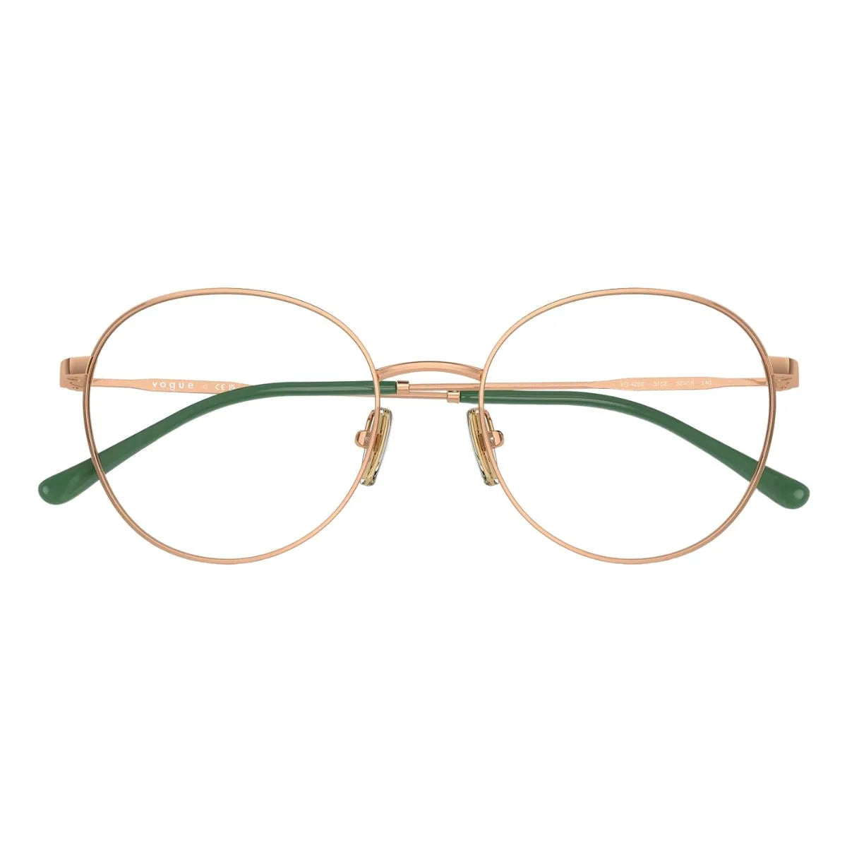 Buy Vogue VO 4280 5152 glasses Vogue Rose Gold, fashionable Vogue frames for women, trendy round shape Vogue eyeglasses, stylish Vogue eyewear for women in India – Optorium.