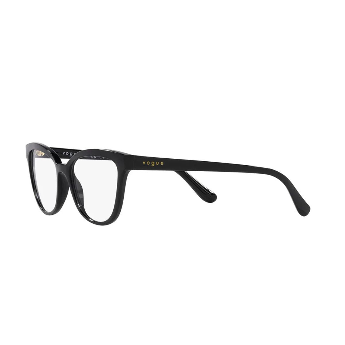 "Chic Vogue Frame VO5495-I W44 black cat-eye optical frame for women, offering lightweight comfort and luxury style, online at Optorium Gachibowli & Secunderabad."