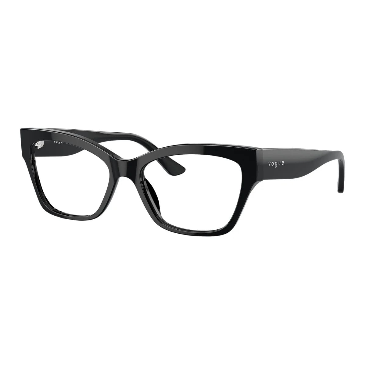Vogue cat-eye glasses VO 5523 W44 in shiny black, trendy Vogue eyewear for women, designer optical frames now available at optorium.
