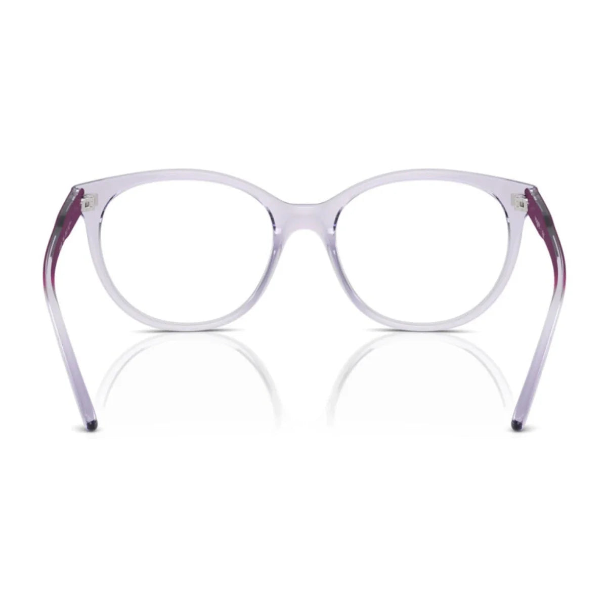 Vogue VO 5552 2745 Transparent Violet round optical glasses for women – Lightweight designer frames online at Optorium