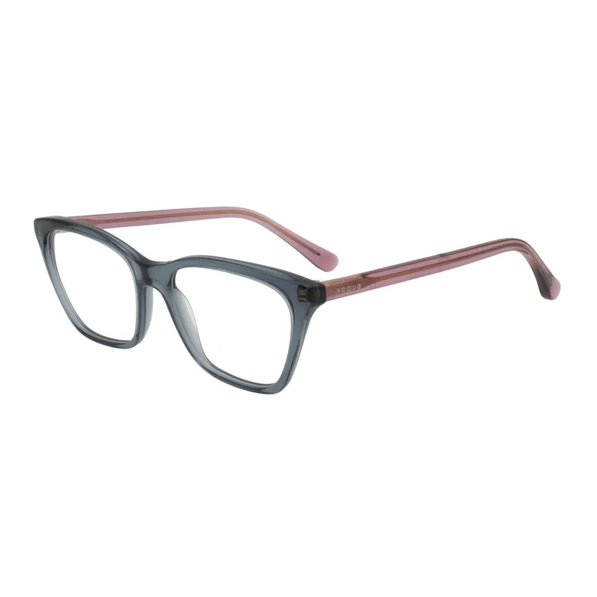 Buy Vogue eyeglasses for women with the latest Vogue Frame VO 5662-I 2830. Trendy transparent blue cat eye vogue eyewear India and glasses vogue online at Optorium.