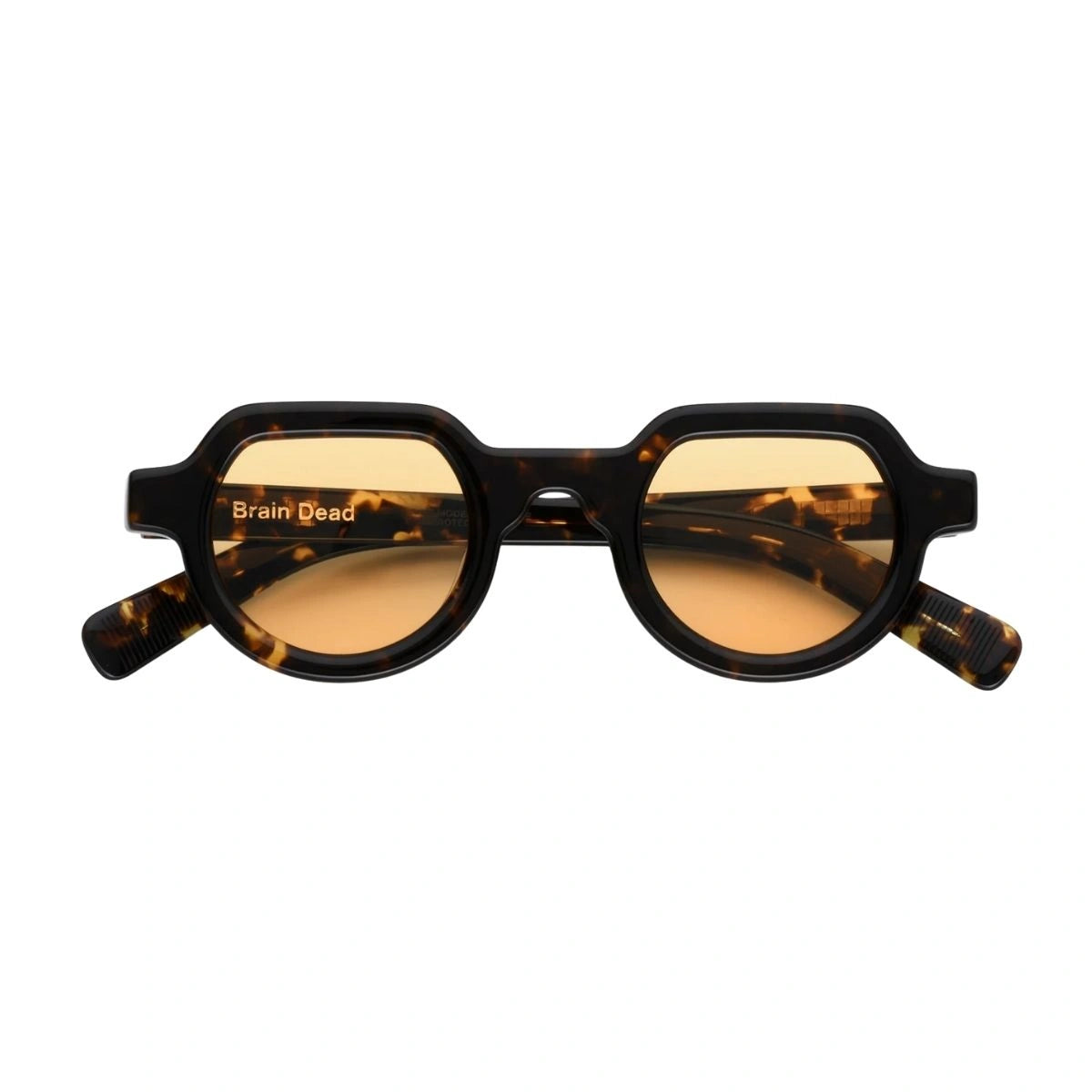 Discover AKILA x Brain Dead Tani Tortoise Yellow round sunglasses online India..