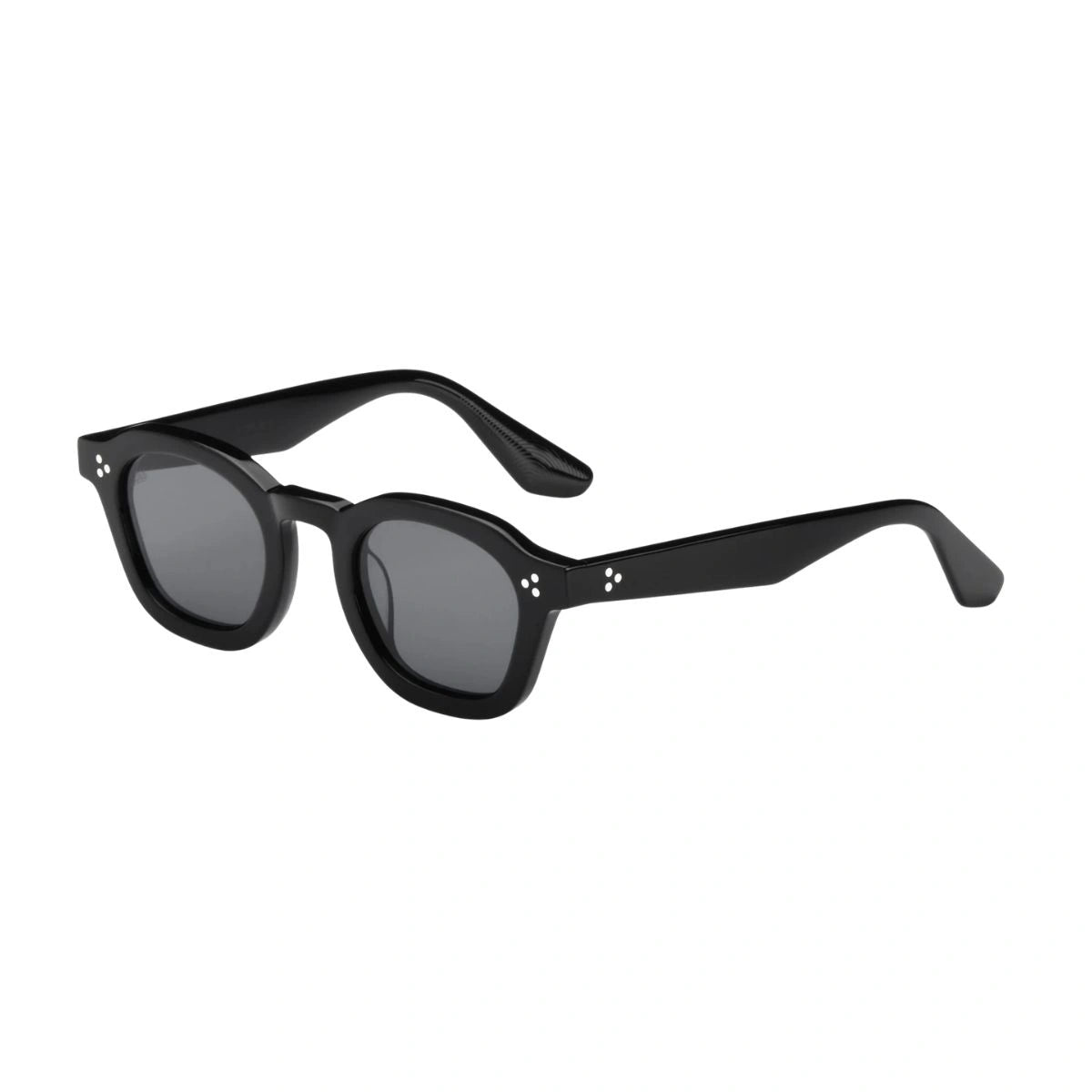 Buy AKILA Logos 1921 01 01 Unisex Black Round Designer Sunglasses Online