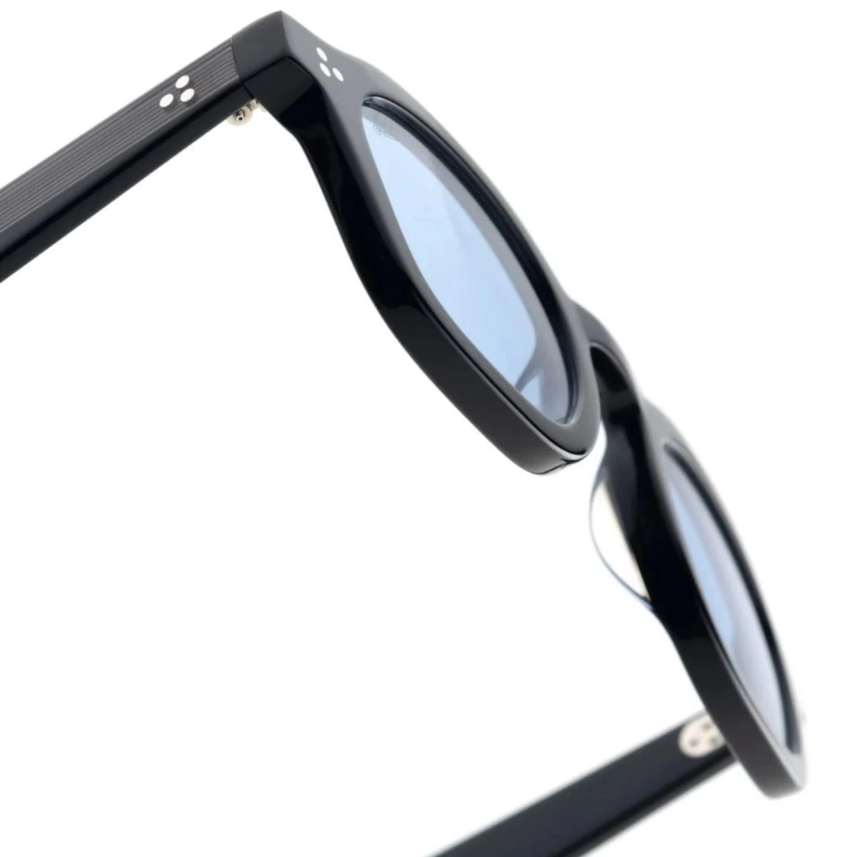 Premium AKILA 1921-01-26 acetate round sunglasses with double-dot rivets